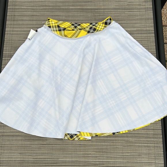 NWOT Blackmilk Tartan Yellow Skater Skirt ~ LIMTED Size XS - Picture 5 of 8